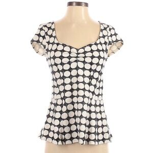 Anthropologie Black and White Polka Dot Women's Top